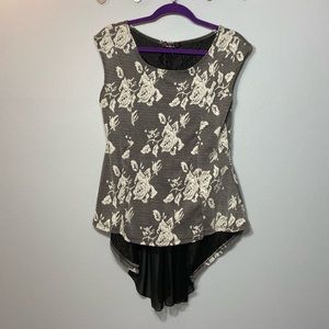Floral B&W Top